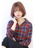 ローライトことりベージュ大人かわいい小顔スリークボブ大人ボブ