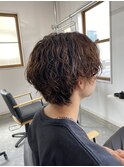 刈り上げない波巻パーマ