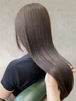 ウェイク ヘアー メイク(wake hair make) 20代30代40代大人可愛いラベンダーべージュ艶感ストレート透明感