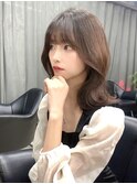 小顔に見えるくびれヘア レイヤーカット 透明感カラー KAKO
