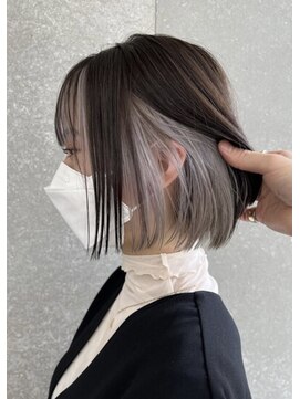 ロンドルーチェ 心斎橋(Lond luce) ダークアッシュ/ミディアムレイヤーカット［髪質改善/縮毛矯正］