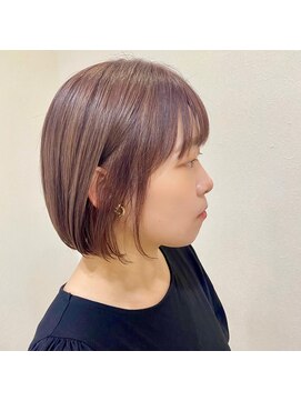 トゥルーブ バイ ファースト 富沢店(trove by first) ボブ×ピンクベージュ