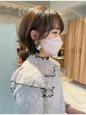 【森千晶】絶壁解消◎大人丸みショートボブ/顔まわりレイヤー