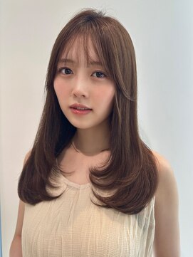 バイオレットジェム(Violet`jem) ぱっつん前髪サラ艶ロングレイヤーカット小顔ヘア韓国KA-11