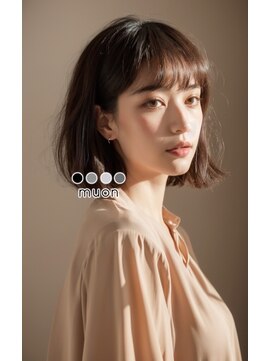ムオン 平尾店(muon) 無造作ミディアムボブ