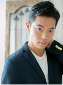 30代40代アップバング七三分けツーブロックショートb新所沢