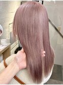 りなピンクミルクティーベージュコーラルピンクブロンド