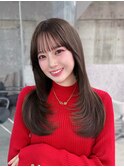 美髪韓国レイヤーイメチェン似合わせ小顔シースルーワイドバング