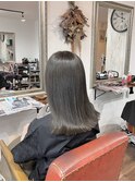 透明感暗髪グレージュ..~**.