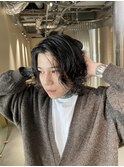 MEN’S HAIR/ブルーブラック/フェザーパーマ/三宮/元町/居留地