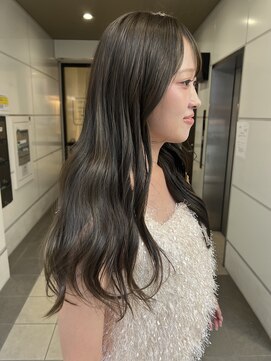 ヌープヘアーアイス(NUUP.hair ici) ブリーチなし ラベンダーグレージュ 秋カラー