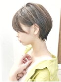 レイヤーショートくびれショート前髪あり菱形ショート
