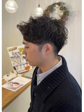 ルッツ(Lutz. hair design) 無造作アップバングパーマ