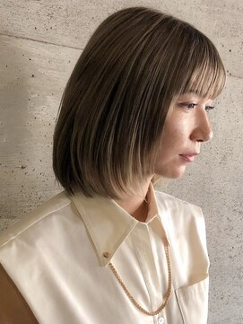 イメージア ボーノ相模大野店(IMAGE-A) 【大人映え】ツヤ感ハイトーンボブ＠20代30代40代50代60代