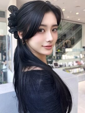 ミンクス渋谷スマートサロン(MINX shibuya smart salon) 【MINX】顔まわり似合わせカット+暗めカラーロング_渋谷