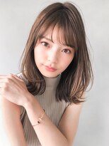 リヤン 表参道(lyann) 艶感クールショート美髪イメチェン斜めバングピンクベージュF