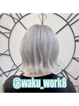 ルミエ ヘアサロン 経堂店(Lumie hair salon) 外ハネボブ×プラチナホワイト