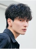 原宿メンズパーマルーズパーマシャドウパーマッシュウルフゆるめ