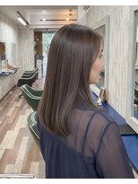 ルートヘア 辻堂店 40代/髪質改善/縮毛矯正/艶髪セミロング/¥9400/辻堂