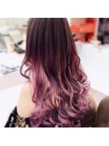 エイブルヘアー(able hair) グレープカラーの2トーン＋インナーグラデーション