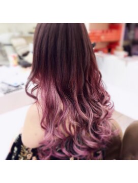 エイブルヘアー(able hair) グレープカラーの2トーン＋インナーグラデーション