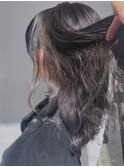 インナーラベンダーグレー＿くせ毛風,ヘアアレンジ,クラシカル