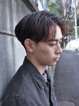 ガズル ハラジュク(GUZZLE HARAJUKU) 星野源風センターパート　くせ毛ショート　　オイル仕上げ　原宿