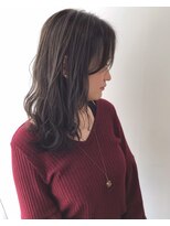 モルニ(MORNI)&nbsp;ダークカラー_マロンベージュ Aラインボブ かきあげ