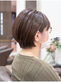 ショートボブ×ブラウン