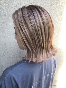 アース 東戸塚店(HAIR & MAKE EARTH) 髪質改善カラー★大人かわいい艶感ハイライトミルクティベージュ