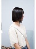 【ストレート】黒髪切りっぱなしボブ