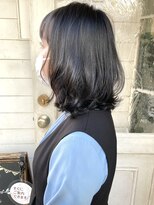 アミュレ(Amule)&nbsp;ゆるふわエアリーカール前髪ありくびれセミディ30代梅ヶ丘美容室