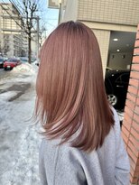 イト(ito.)&nbsp;ピンクベージュレイヤー_ボブウルフ_ココアベージュ