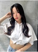 韓国前髪顔周りロング×インナーグレージュ[心斎橋/髪質改善]