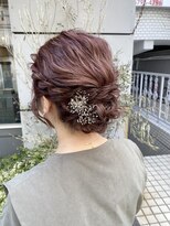 ふわふわシニョン　お呼ばれヘア