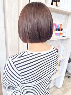 キャアリー(Caary) 福山Caary髪質改善ストレート丸みタッセルボブ艶髪20代30代40代