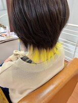 美容室 夢追い人&nbsp;インナーカラーイエロー
