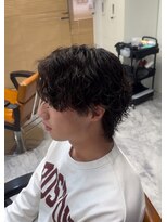 ヘーゼル 博多(HAZEL.)&nbsp;itsuki/メンズウルフ×波巻きスパイラルパーマ