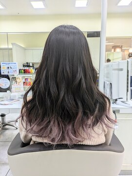 プールドゥマン 屯田(POUR DEMAIN) 裾カラーピンク/ロング/ブリーチ/屯田