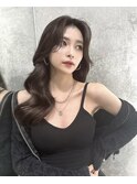 髪質改善＊ウェーブくびれ暗めカラー＊美髪【Zina梅田茶屋町】