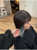 グリーンのインナーカラー