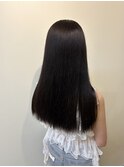 ノンジアミン暗めカラー艶髪ロングストレート