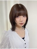 レイヤーボブ/チョコレートブラウンカラー