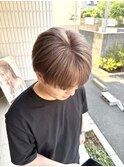 グレージュ　透明感カラー　