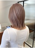 切りっぱなしボブ/ボブ/ピンクベージュ/錦糸町
