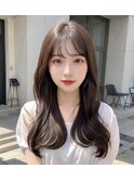 ロング美髪韓国ヘア顔周りレイヤー【grow北千住】