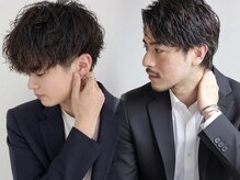 メンズビジネスマンにも人気のある、爽やかなメンズパーマスタイル（メンズ/メンズサロン/名駅/名古屋)