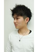 ツヤ×束感で魅せる!アップバングツーブロック