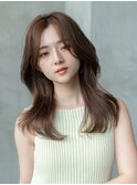 くびれ巻き/韓国風/ヨシンモリ/透明感カラー/レイヤーカット