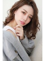 リル 西宮(LiL') 【LiL'西宮】ゆるふわ毛先パーマ_かきあげ_センターパート